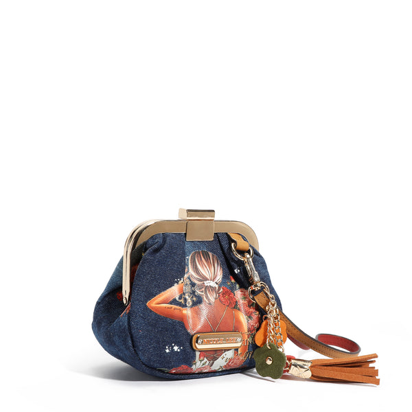 MINI PURSE WITH DENIM STRAP (<tc><tc>Blind Date</tc></tc>)