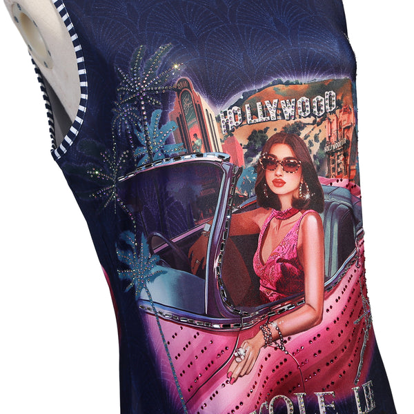 NICOLE LEE STRAP DRESS WITH SPARKLES (<tc>HOLLYWOOD DRIVE</tc>)