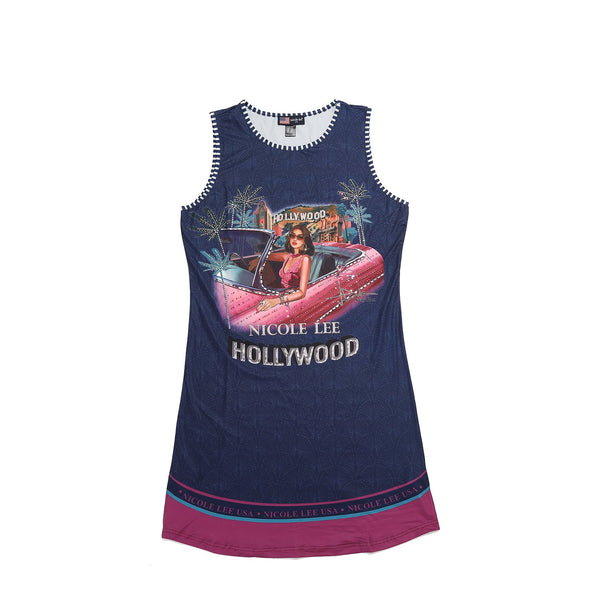 NICOLE LEE STRAP DRESS WITH SPARKLES (<tc>HOLLYWOOD DRIVE</tc>)