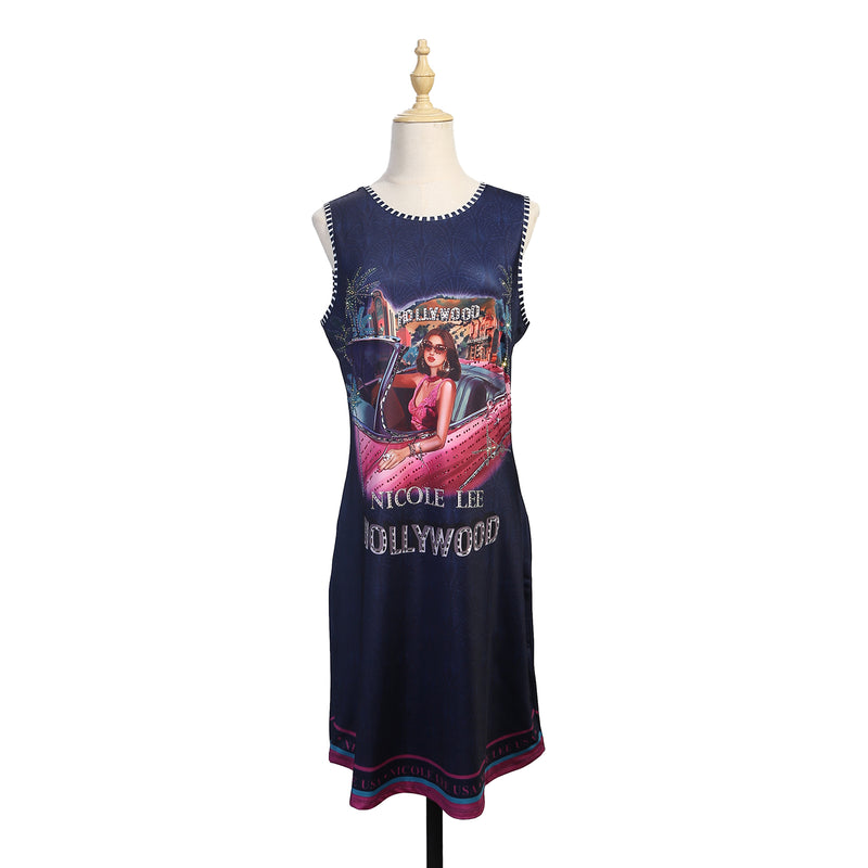 NICOLE LEE STRAP DRESS WITH SPARKLES (<tc>HOLLYWOOD DRIVE</tc>)