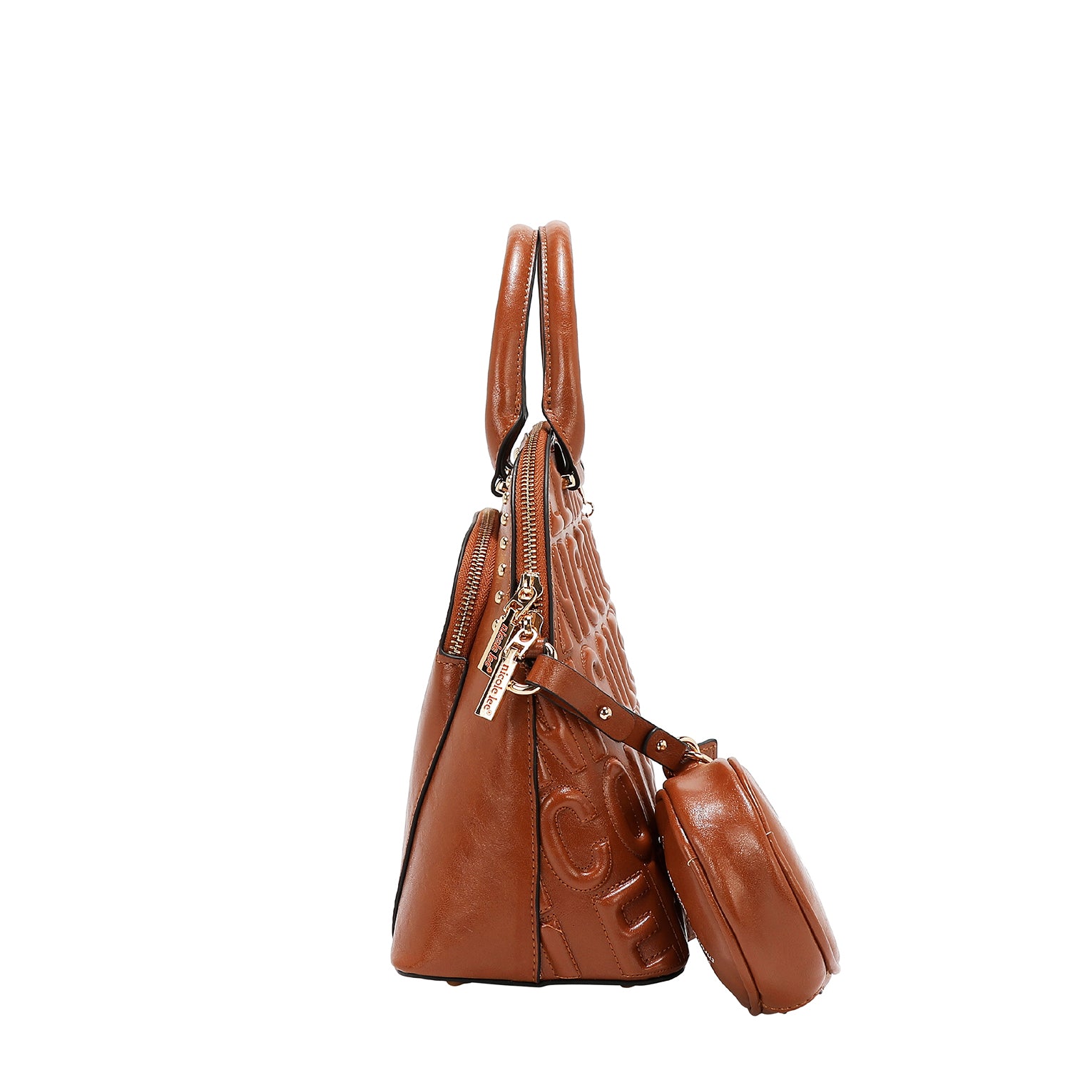 SAC DÔME AVEC LOGO EMBOSSÉ (MARRON)