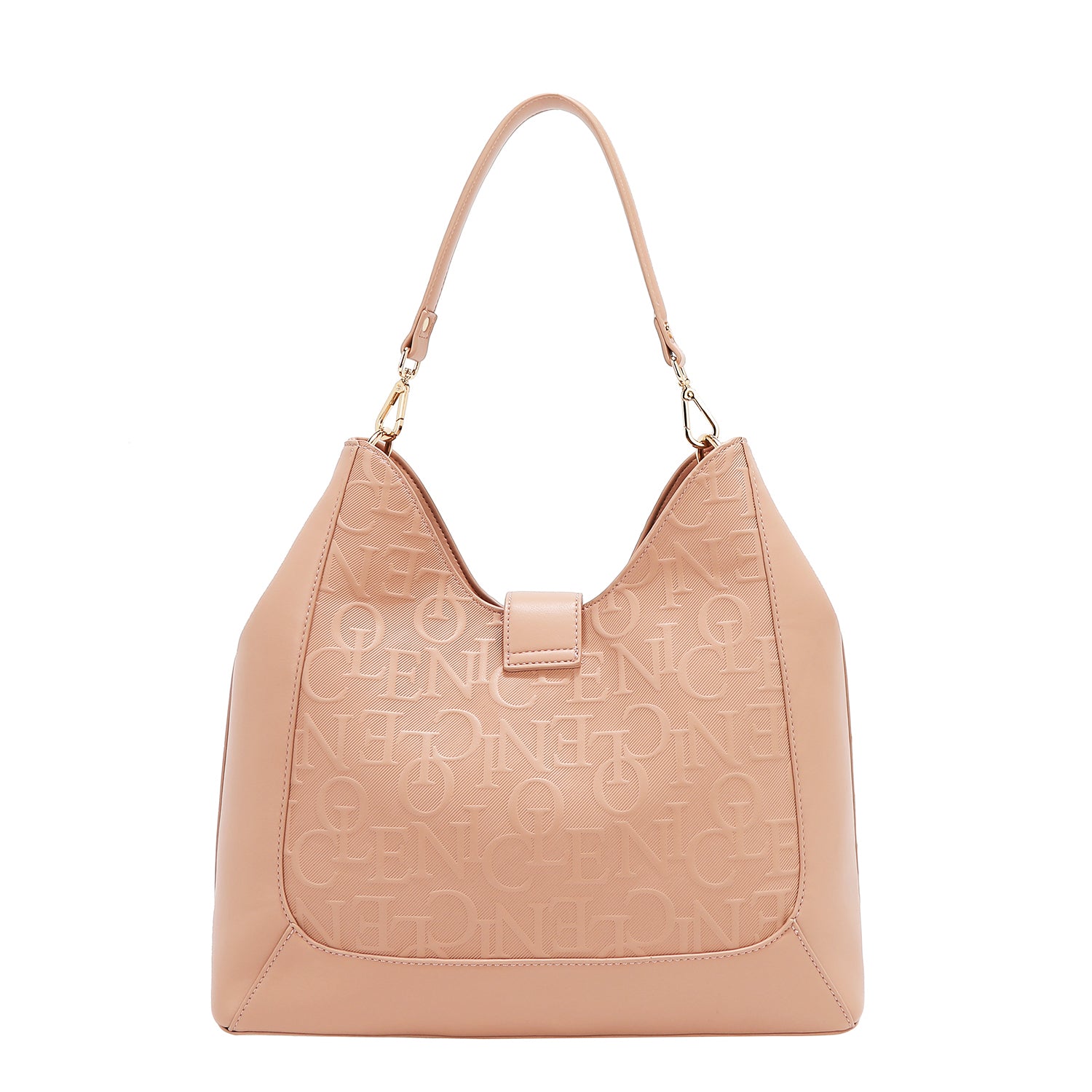 Elegância de alívio da bolsa de ombro grande (rosa)