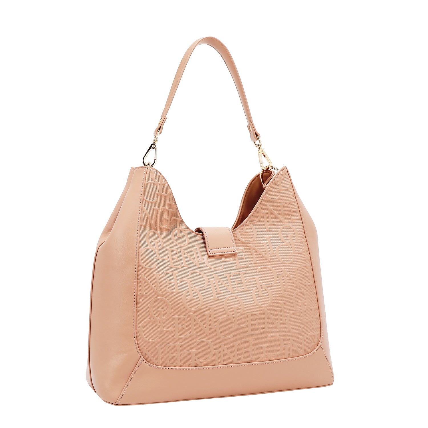 Elegância de alívio da bolsa de ombro grande (rosa)