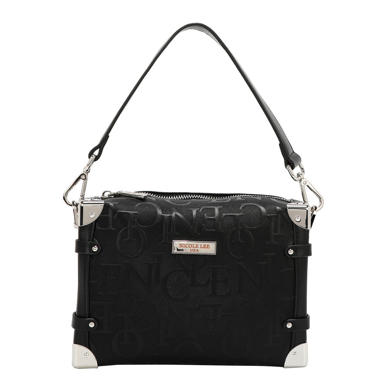 Quadratschüchtertasche Relief Eleganz (schwarz)