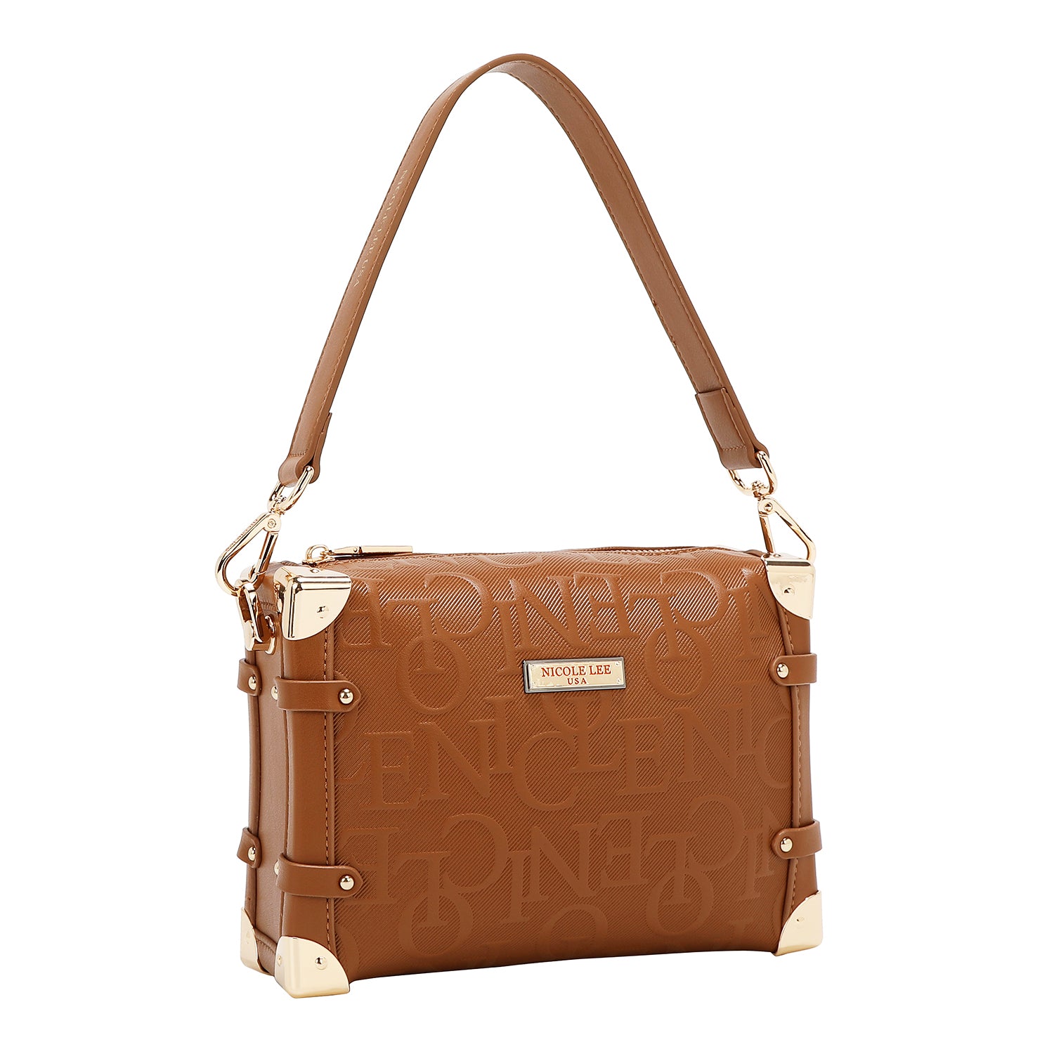 Quadratschüchtertasche Relief Eleganz (braun)