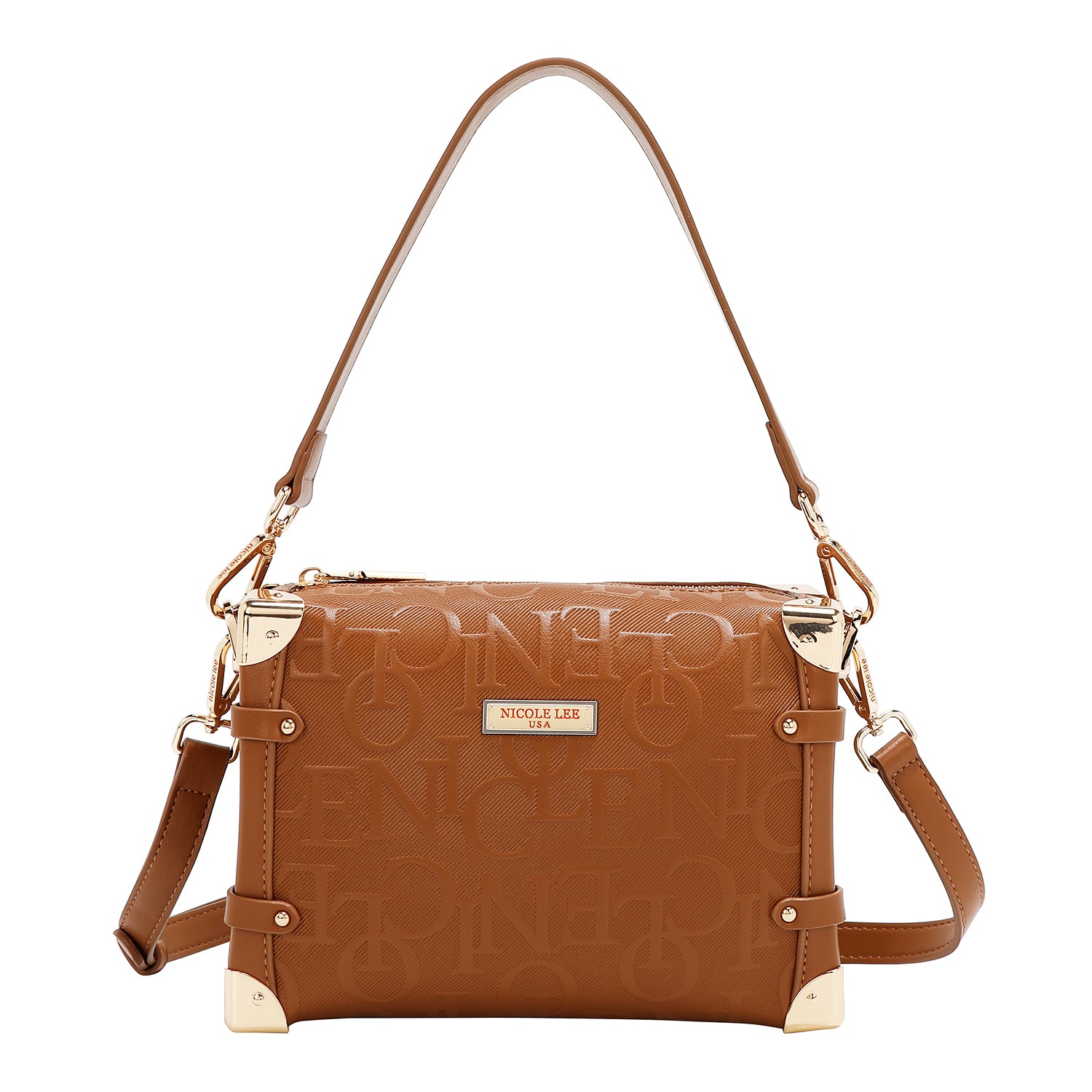 Quadratschüchtertasche Relief Eleganz (braun)