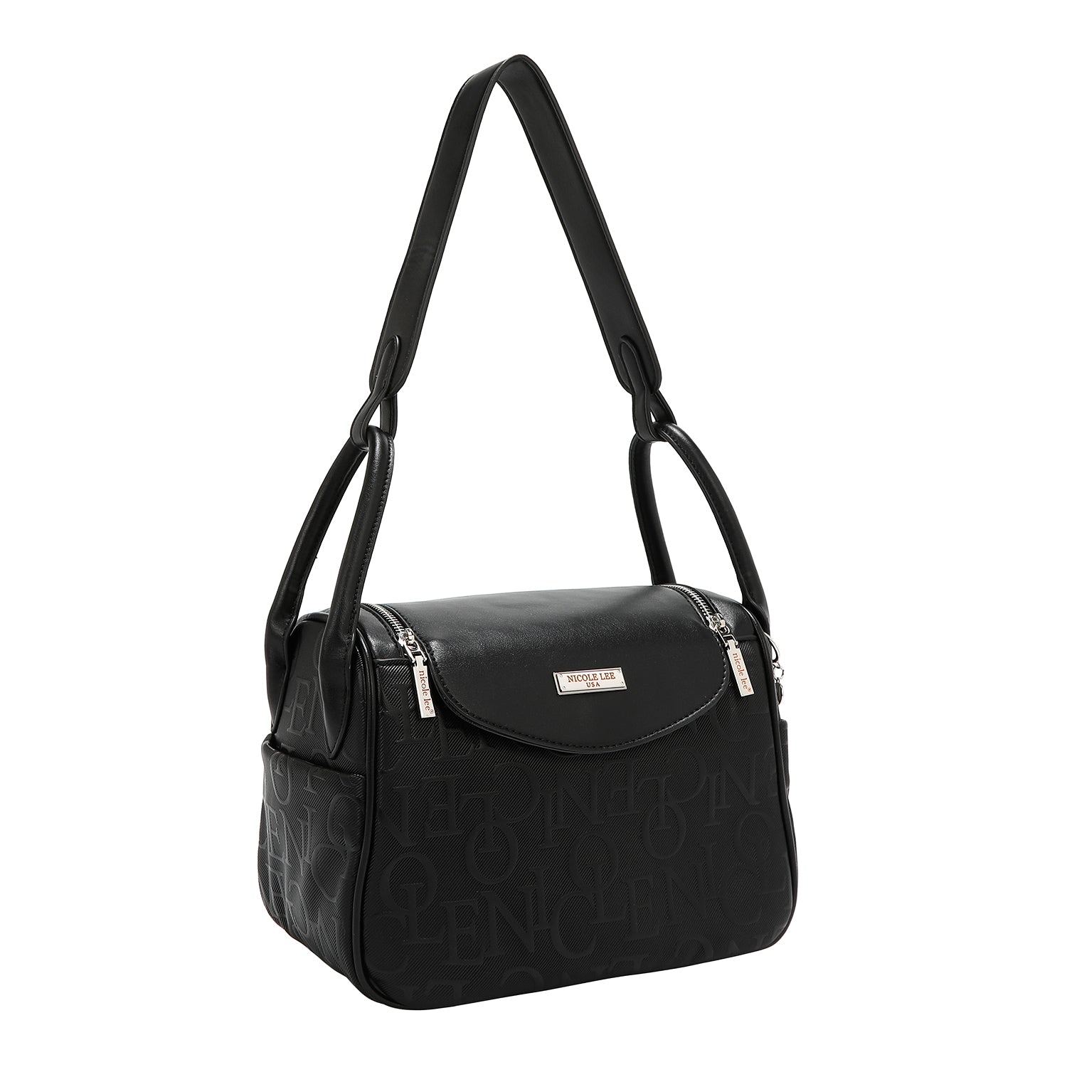 BORSA A TRACOLLA ELEGANCE IN RILIEVO (NERO)
