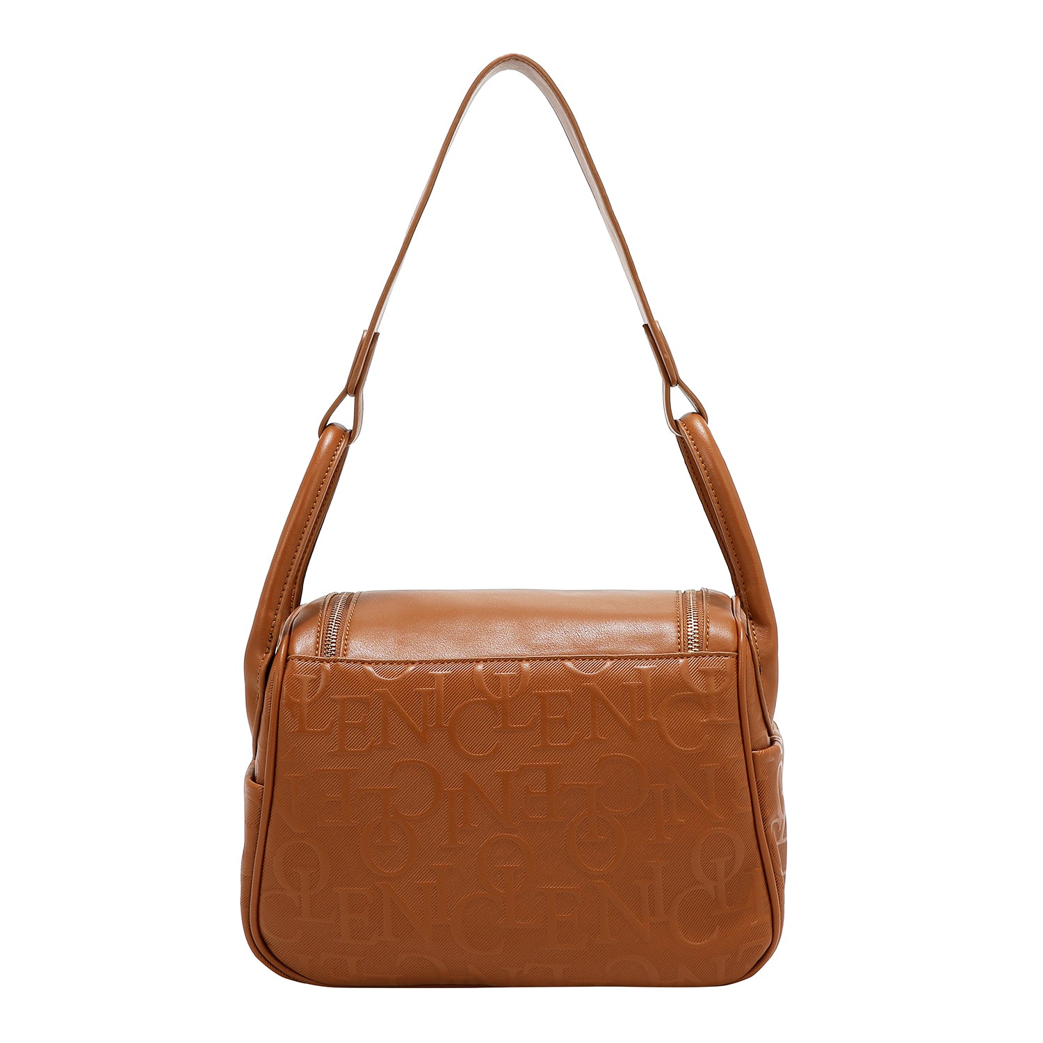 BOLSA DE OMBRO ELEGÂNCIA EM RELEVO (MARROM)