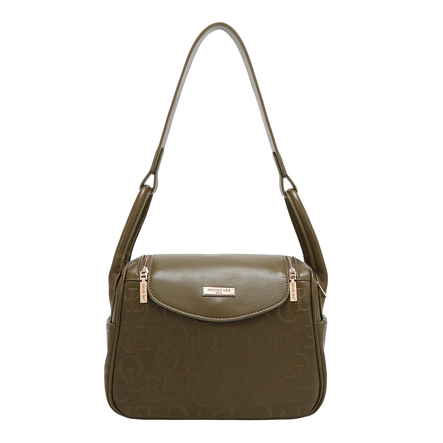 ELEGANCE UMHÄNGETASCHE MIT GEPRÄGUNG (OLIVE)