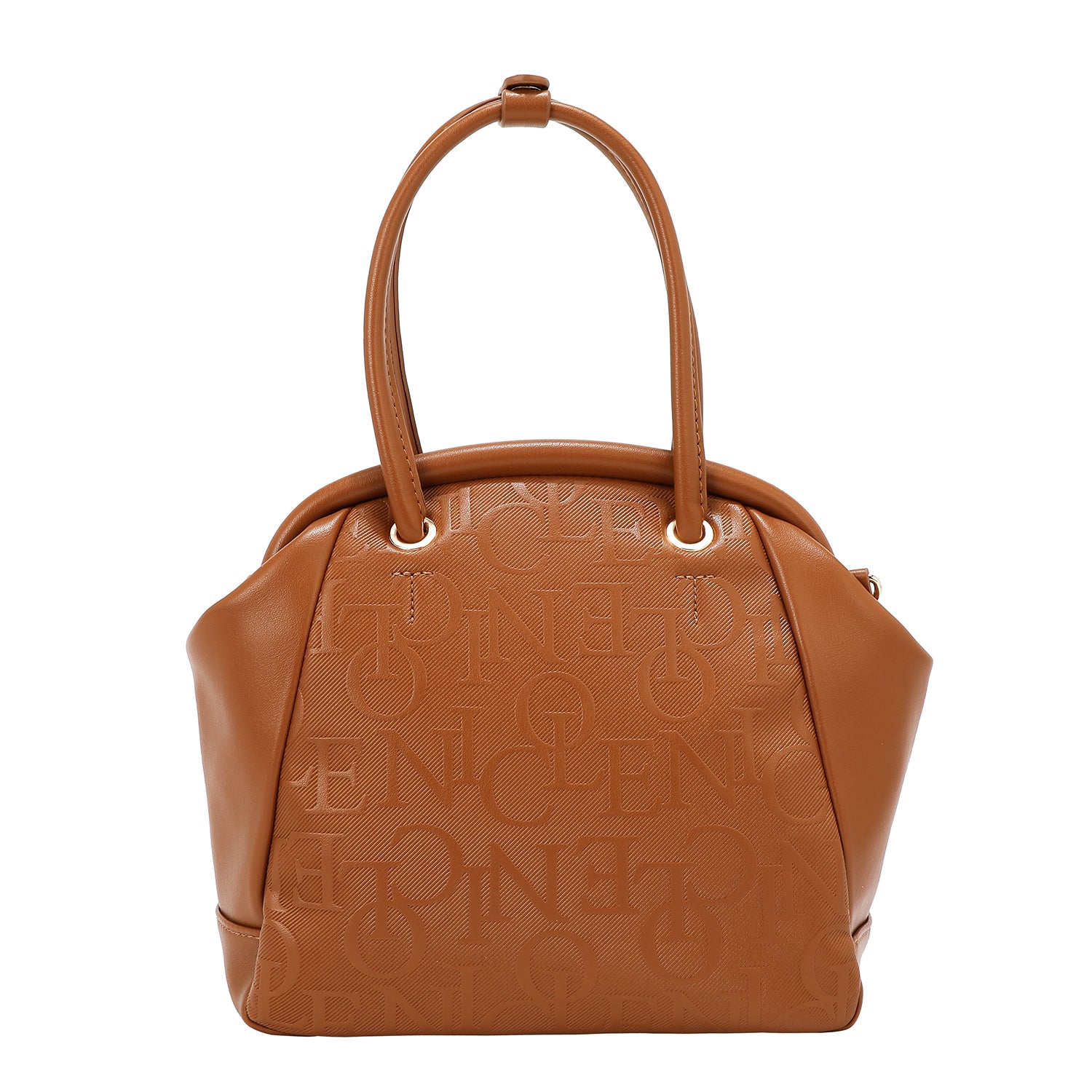 Bolsa de ombro com elegante estrutura de alívio (marrom)