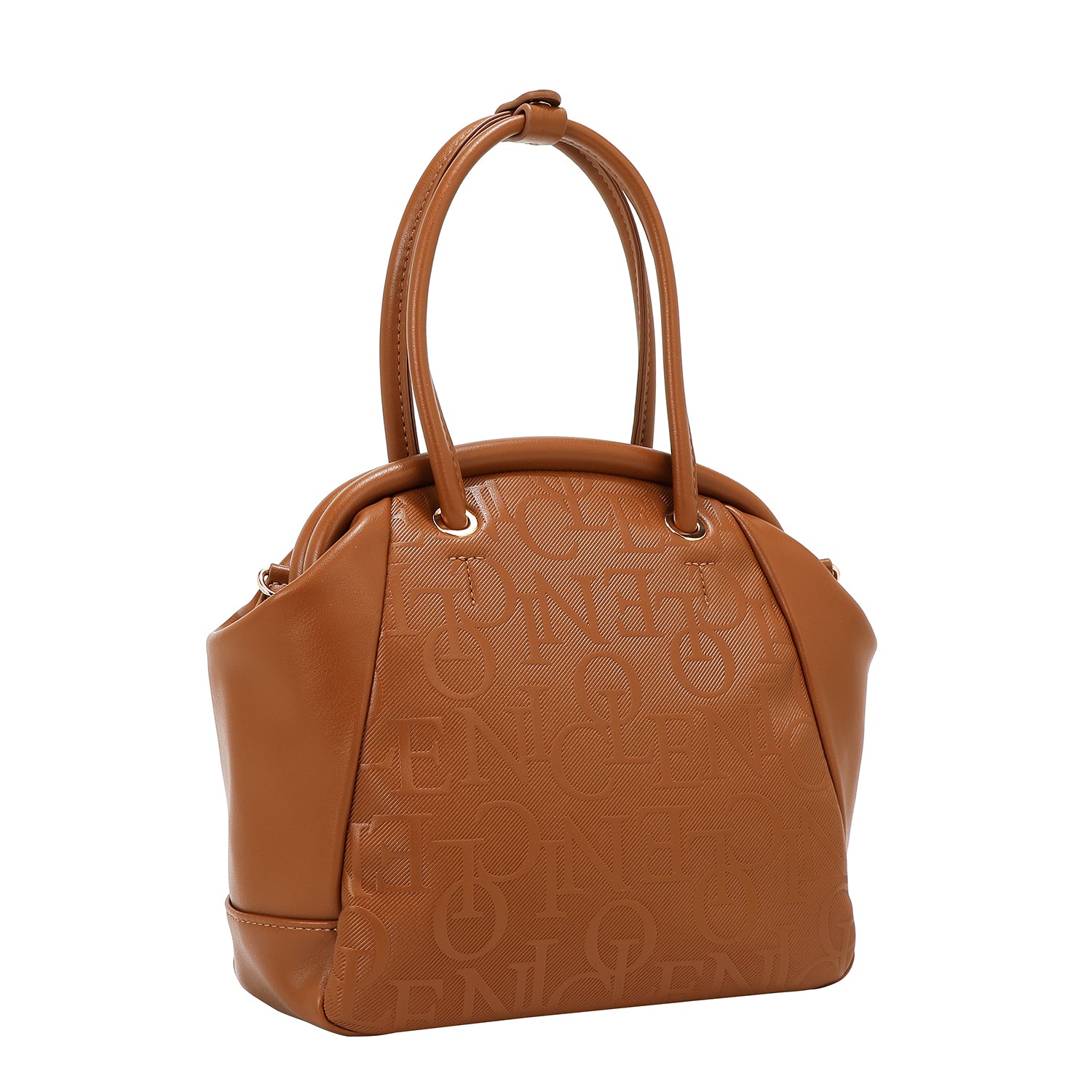 Bolsa de ombro com elegante estrutura de alívio (marrom)