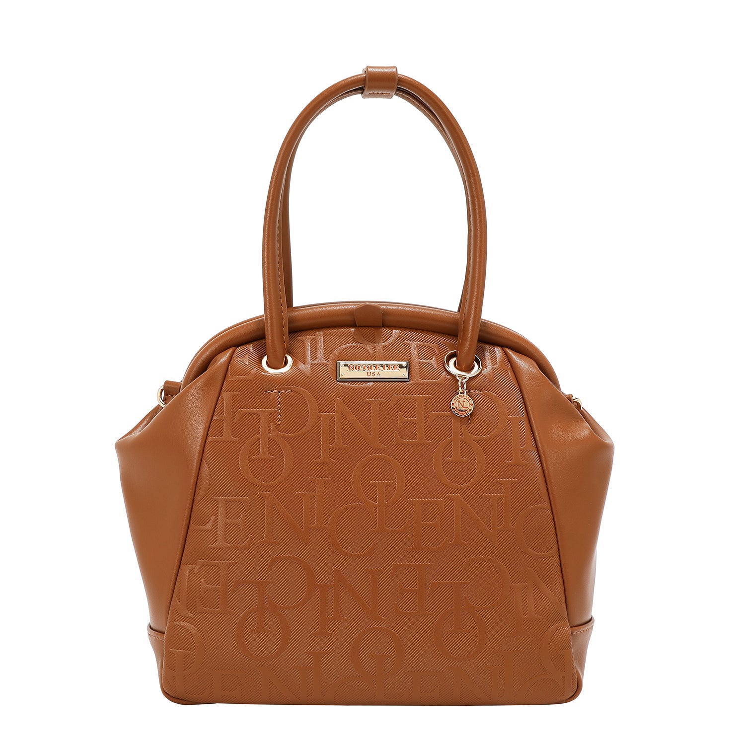 Bolsa de ombro com elegante estrutura de alívio (marrom)