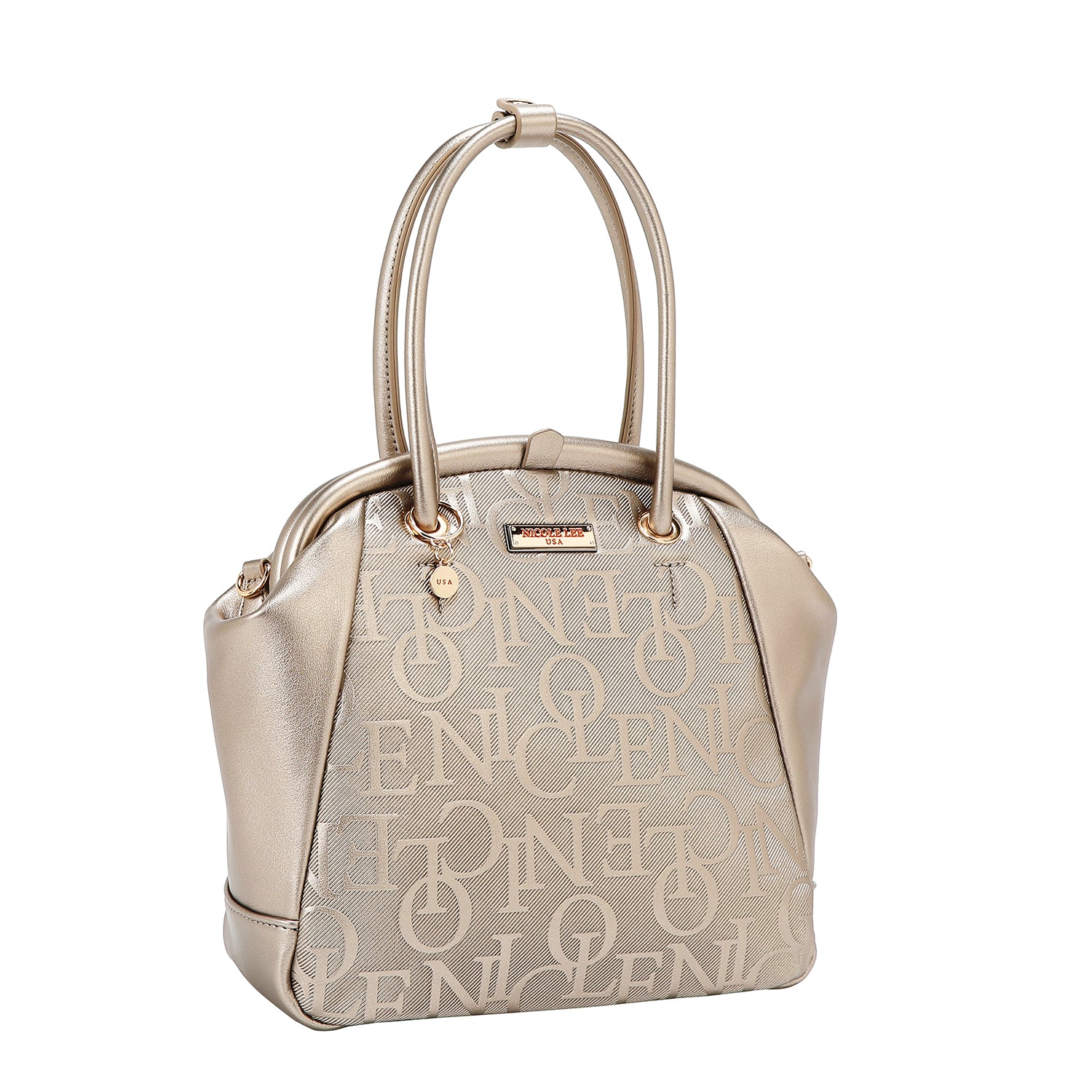 Sac à bandoulière avec cadre de relief élégant (champagne)