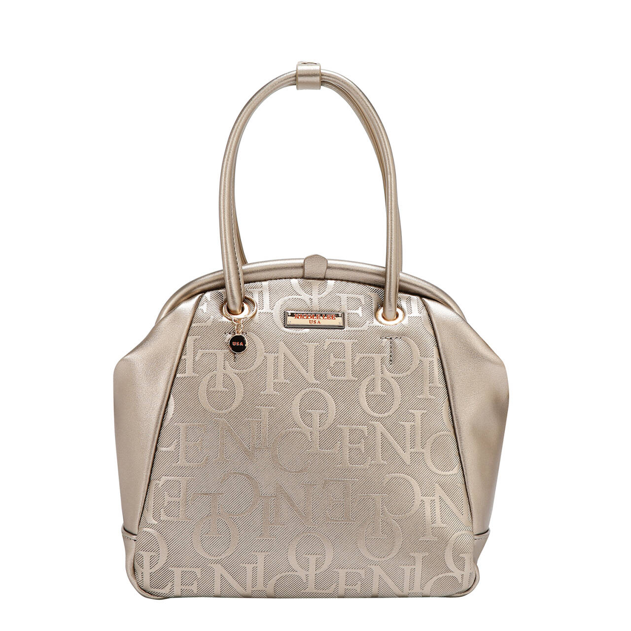 Sac à bandoulière avec cadre de relief élégant (champagne)