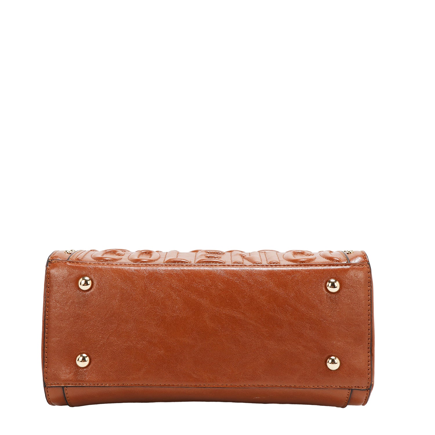 BOLSA BOSTON COM LOGOTIPO EM RELEVO (MARROM)