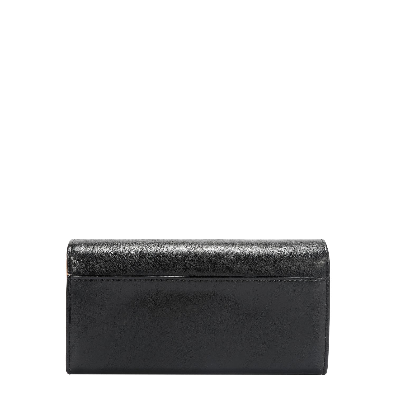 PORTAFOGLIO TRI-FOLD CON LOGO IN RILIEVO (NERO)