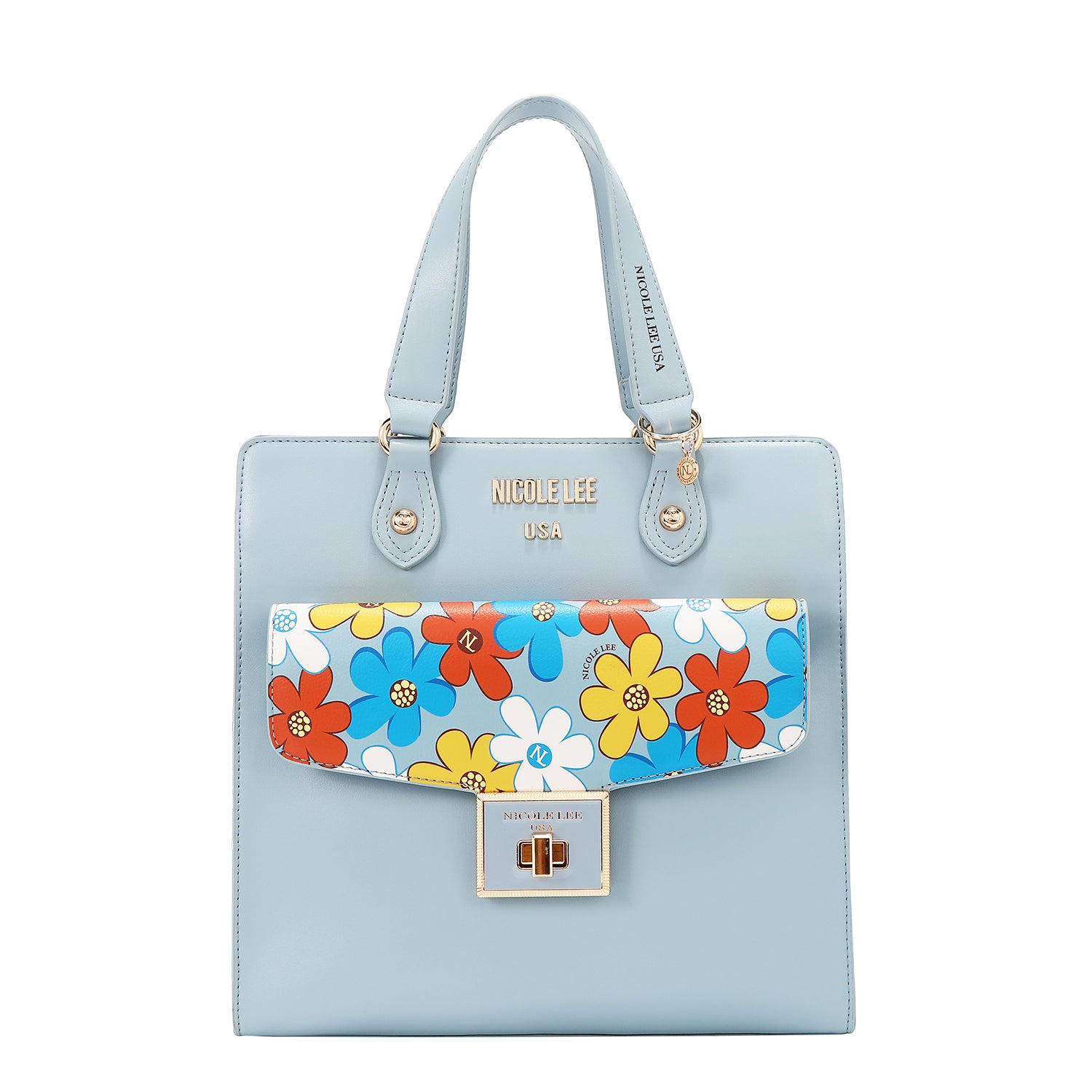 Bolsa pop floral (azul)