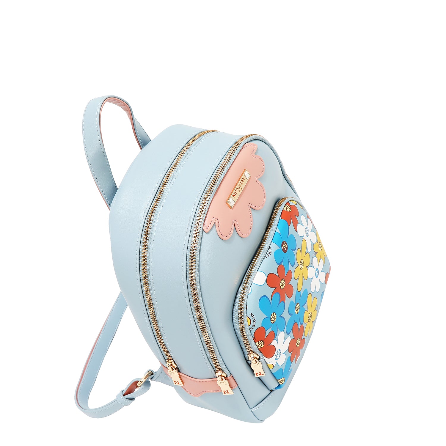 Blumenpop zurück (blau)