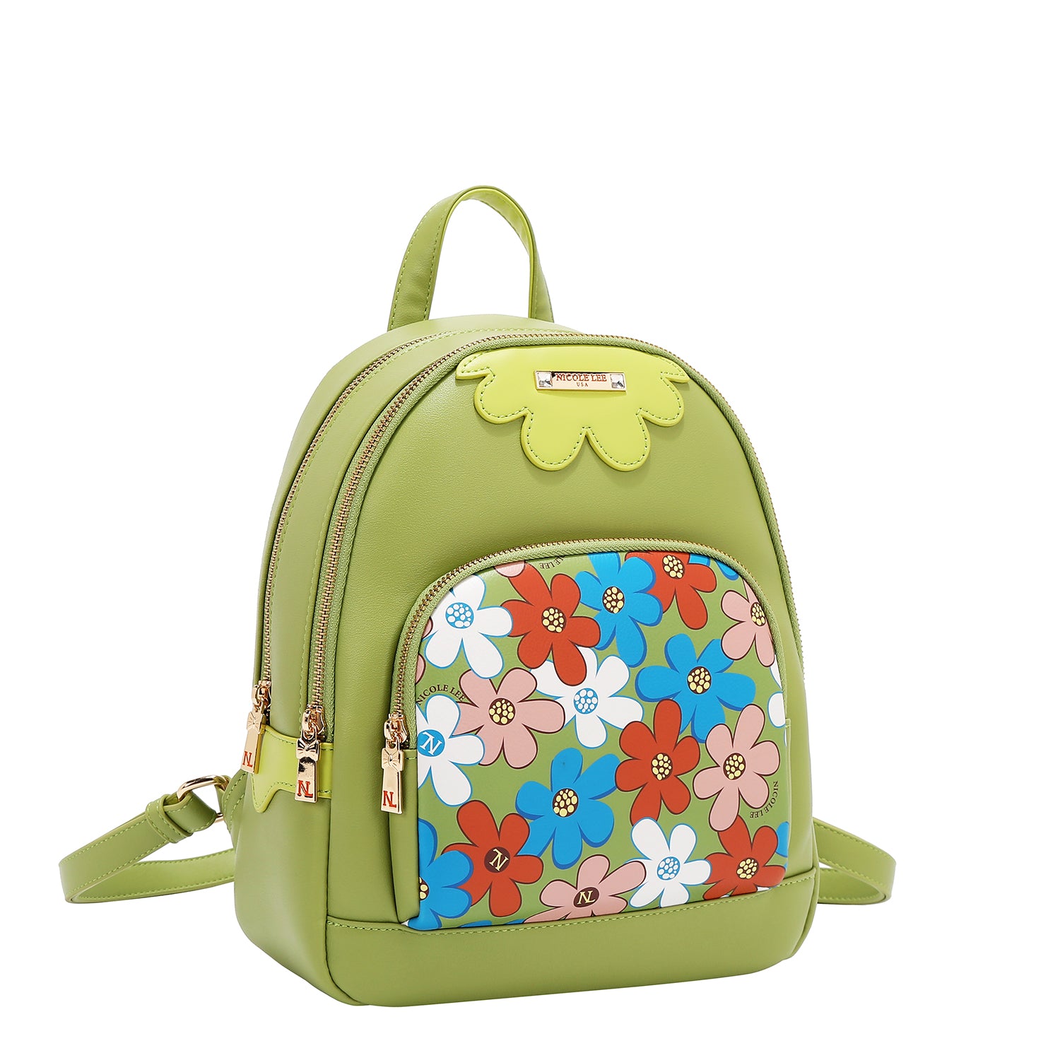 Blumenpop zurück (grün)