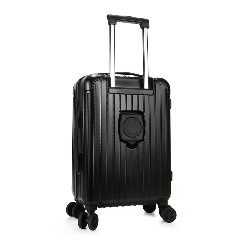 SOLID BLACK CABIN SUITCASE