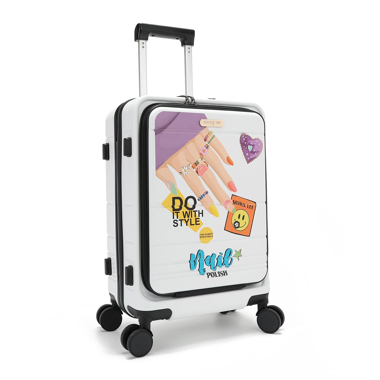 MALETA DE CABINA 20" CON RAYAS (NAIL POLISH)