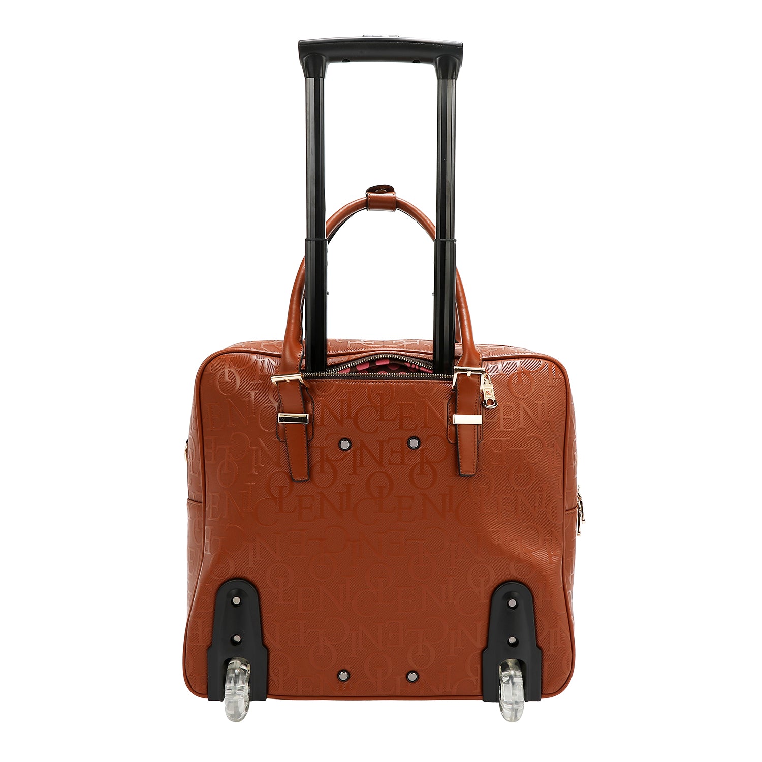 BOLSO RECTANGULAR CON RUEDAS MONOGRAMA (MARRON)