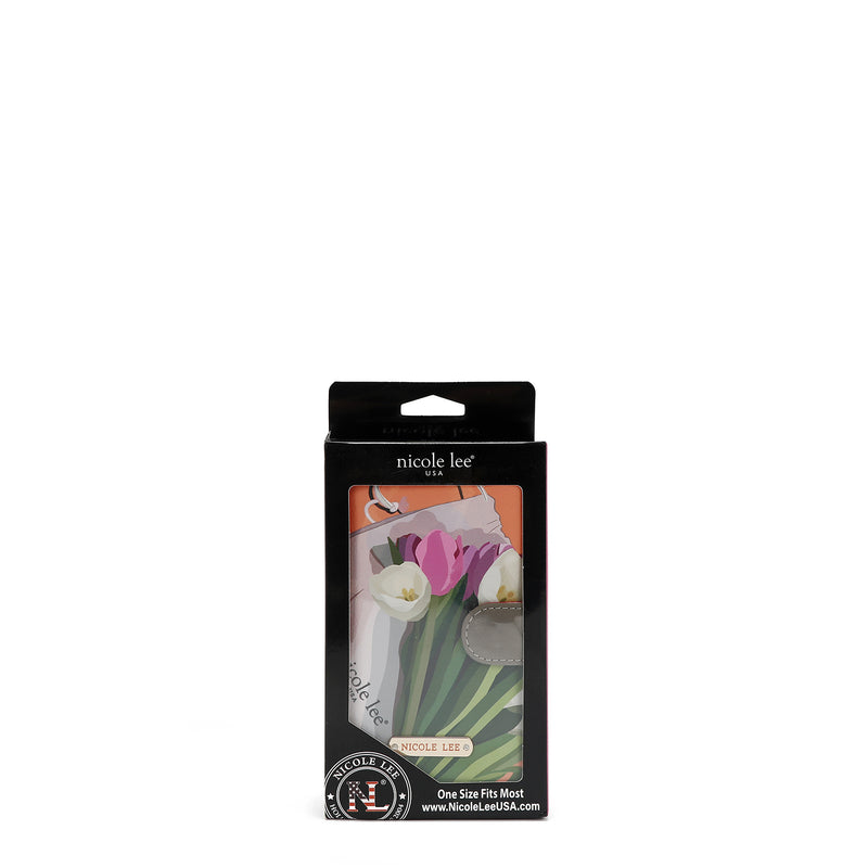 NL SIGNATURE PHONE CASE AND WALLET WITH STRAP (<tc>VIOLET BLOSSOM</tc>)