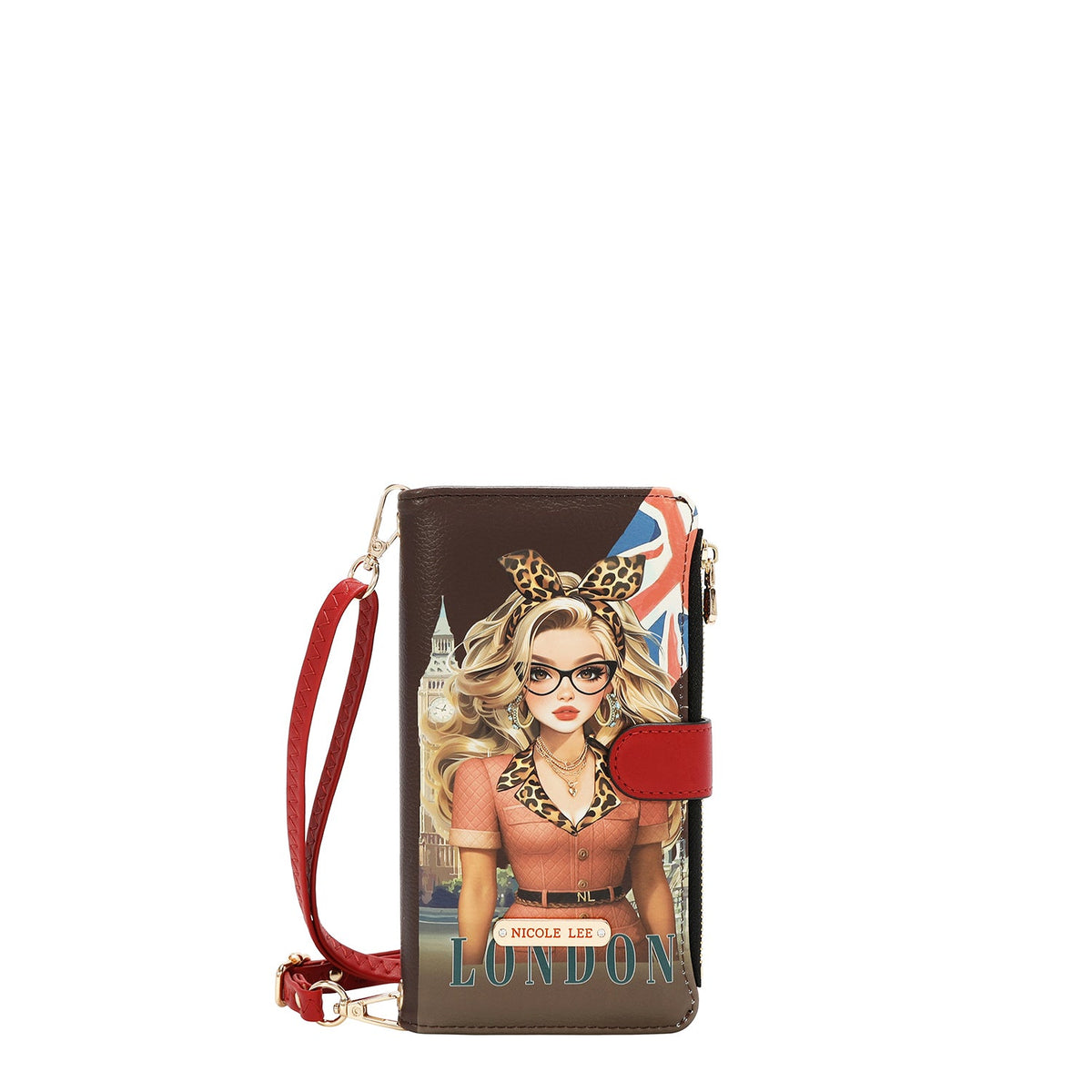 CARTERA PARA MOVIL (LONDON EYE-MARRON)