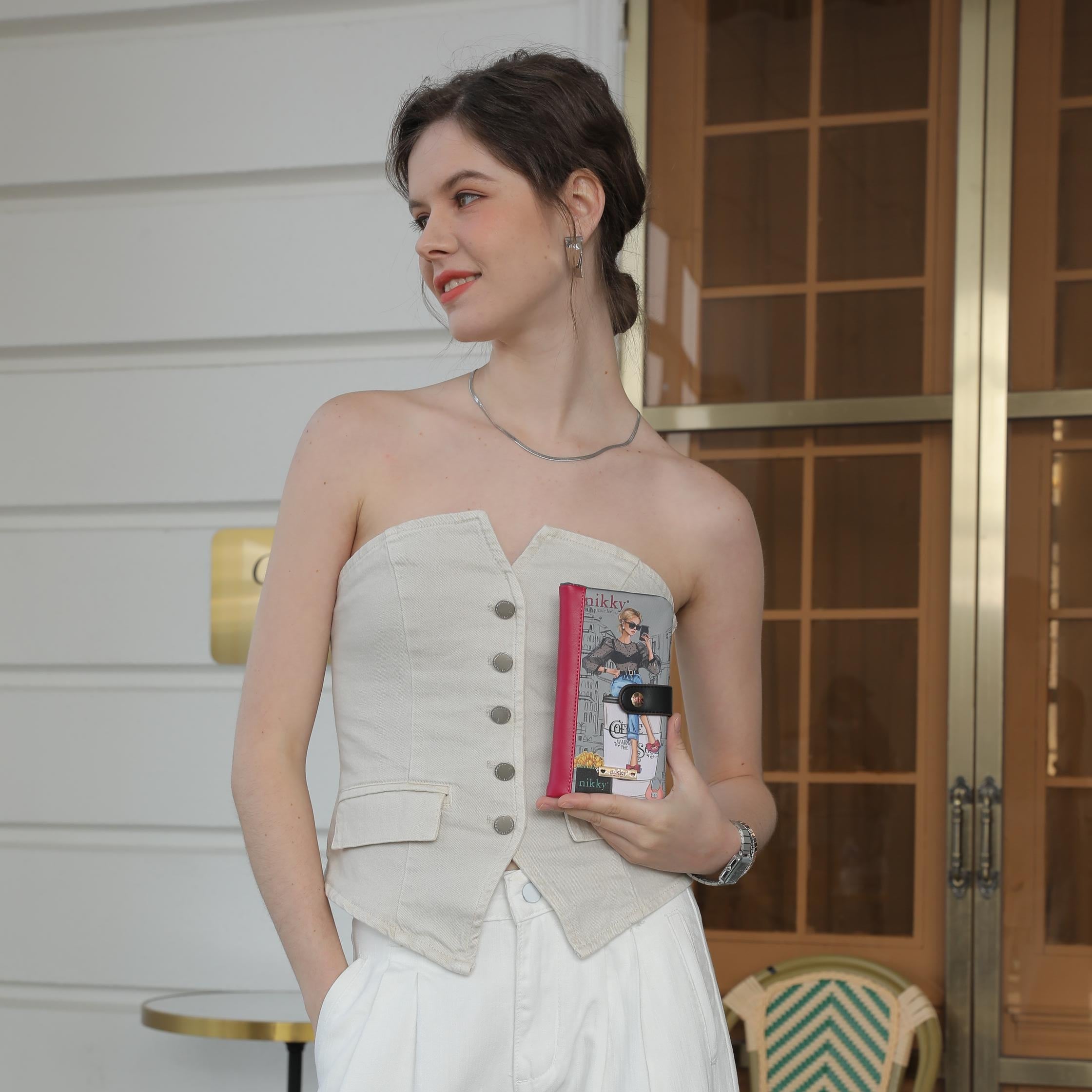 BILLETERA COMPACTA (I LIVE TO TRAVEL)