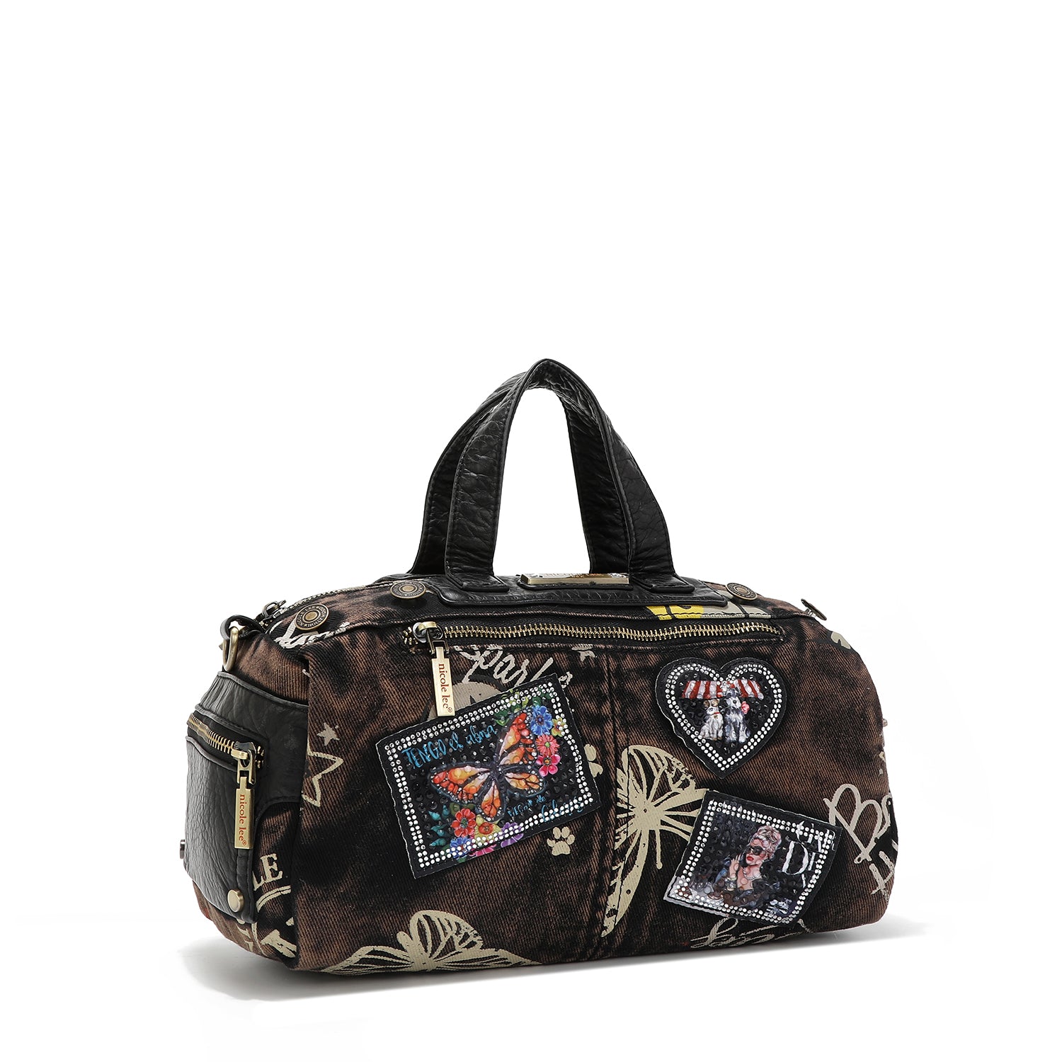 BANDOLERA MEDIANA DE TELA VAQUERA MARRON