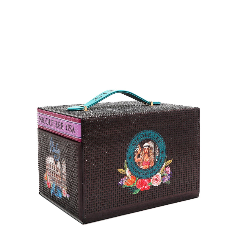 LARGE JEWELRY BOX WITH RHINESTONE (<tc>MARTHA TRAVELS ITALY</tc>)