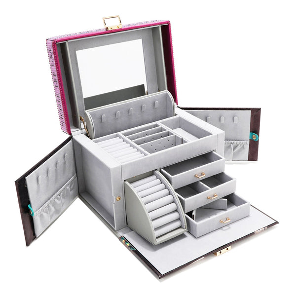 LARGE JEWELRY BOX WITH RHINESTONE (<tc>MARTHA TRAVELS ITALY</tc>)