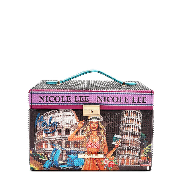 LARGE JEWELRY BOX WITH RHINESTONE (<tc>MARTHA TRAVELS ITALY</tc>)