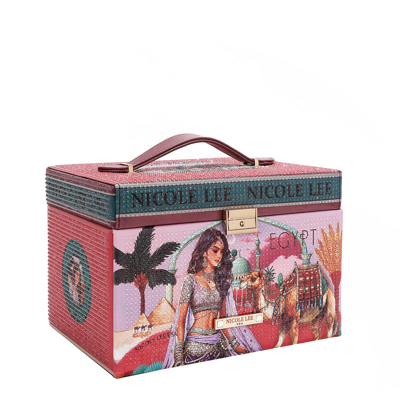 LARGE JEWELRY BOX WITH RHINESTONE (<tc>QUEEN CLEOPATRA</tc>)