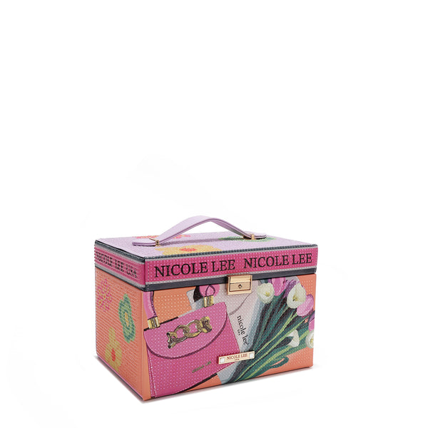 LARGE JEWELRY BOX WITH RHINESTONE (<tc>VIOLET BLOSSOM</tc>)
