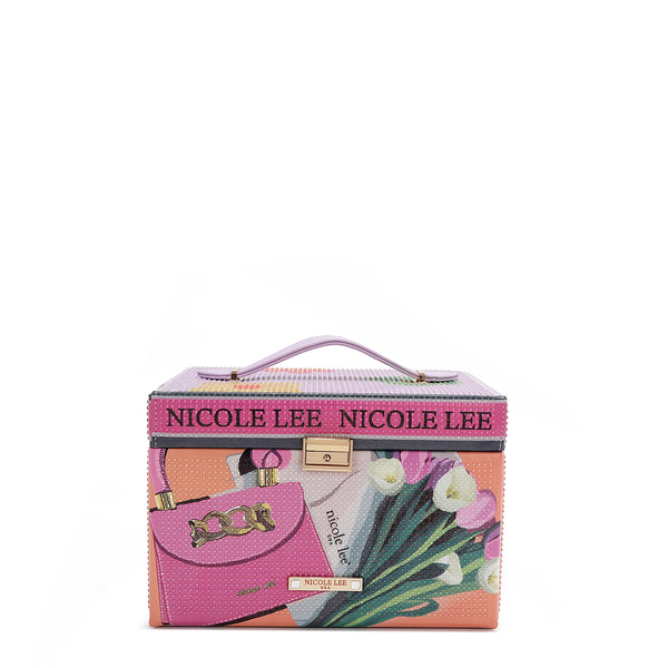 LARGE JEWELRY BOX WITH RHINESTONE (<tc>VIOLET BLOSSOM</tc>)