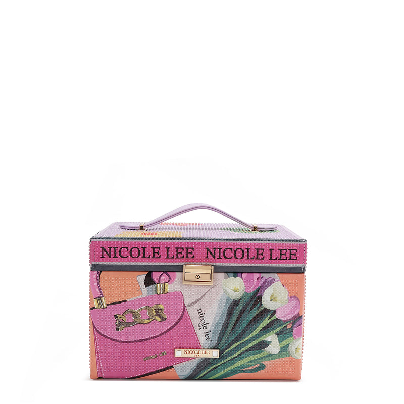 LARGE JEWELRY BOX WITH RHINESTONE (<tc>VIOLET BLOSSOM</tc>)