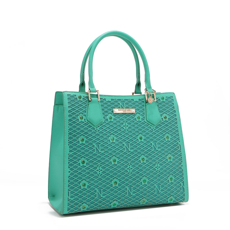 Gracie Structured Tote Bag (Green)