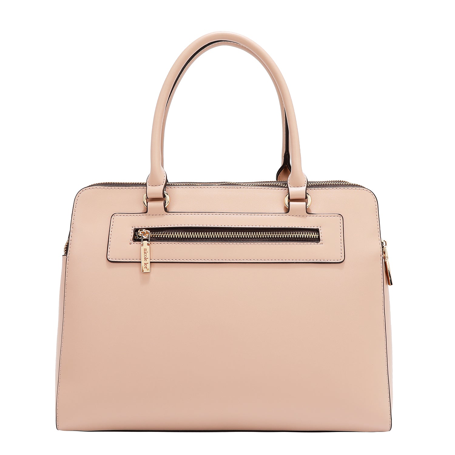 Borsa a mano con tagli geometrici (rosa)