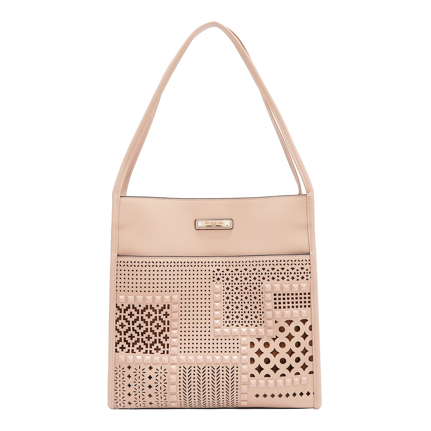 Zwei -Stück -Tasche mit geometrischem Schnitt (rosa)