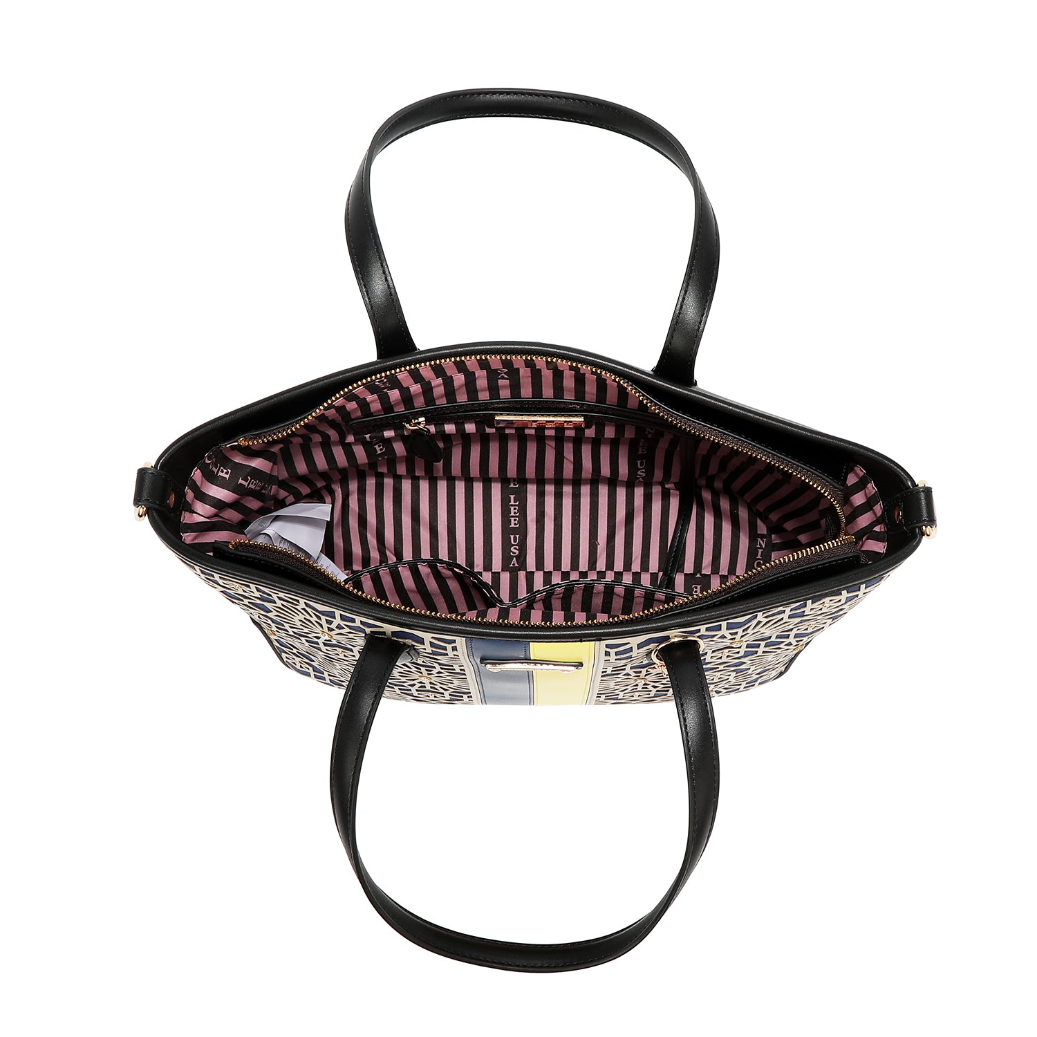 LASERGESCHNITTENER GEOMETRISCHER SHOPPER (WEIN)