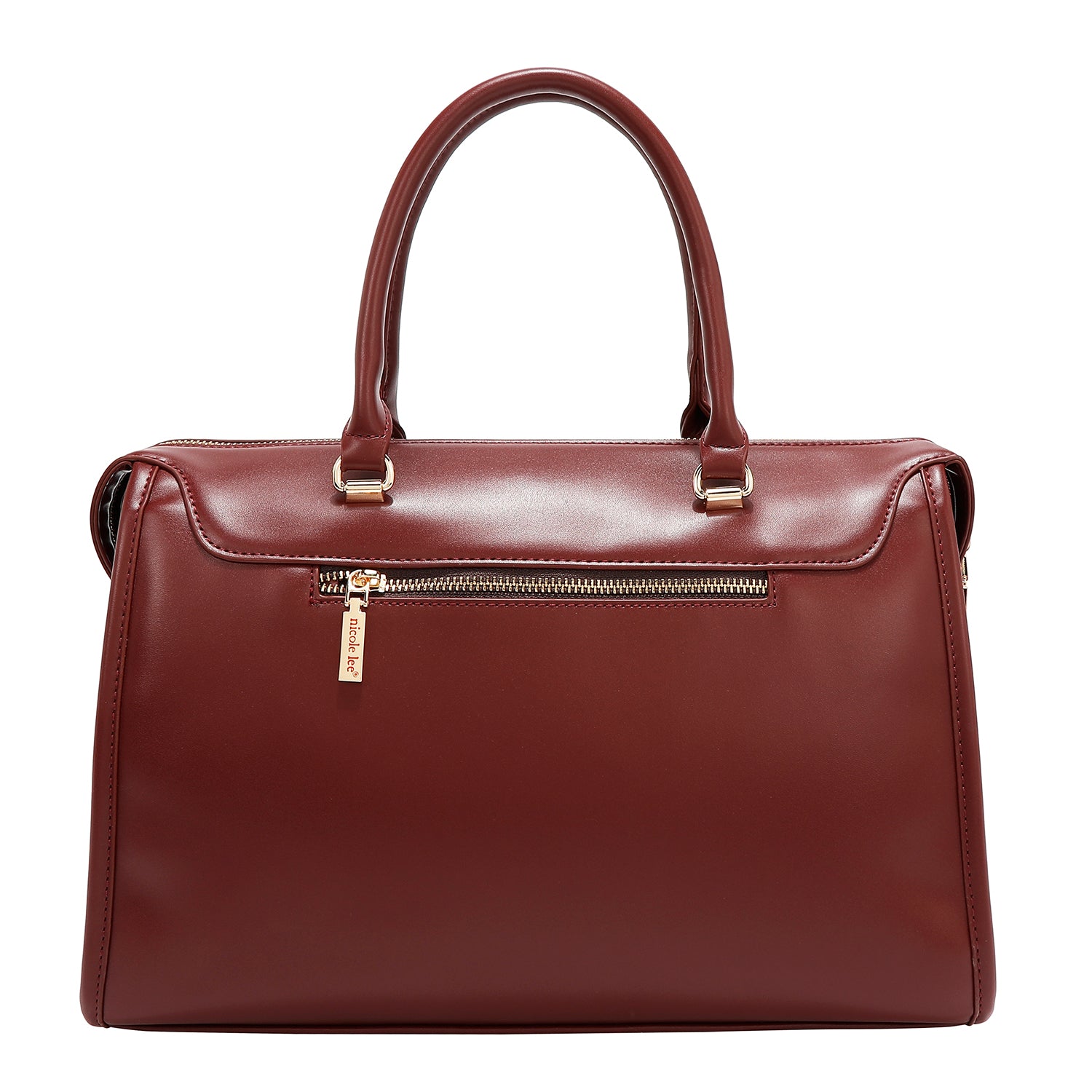 BOSTON-TASCHE MIT GEOMETRISCHEM LASERSCHNITT (WEIN)