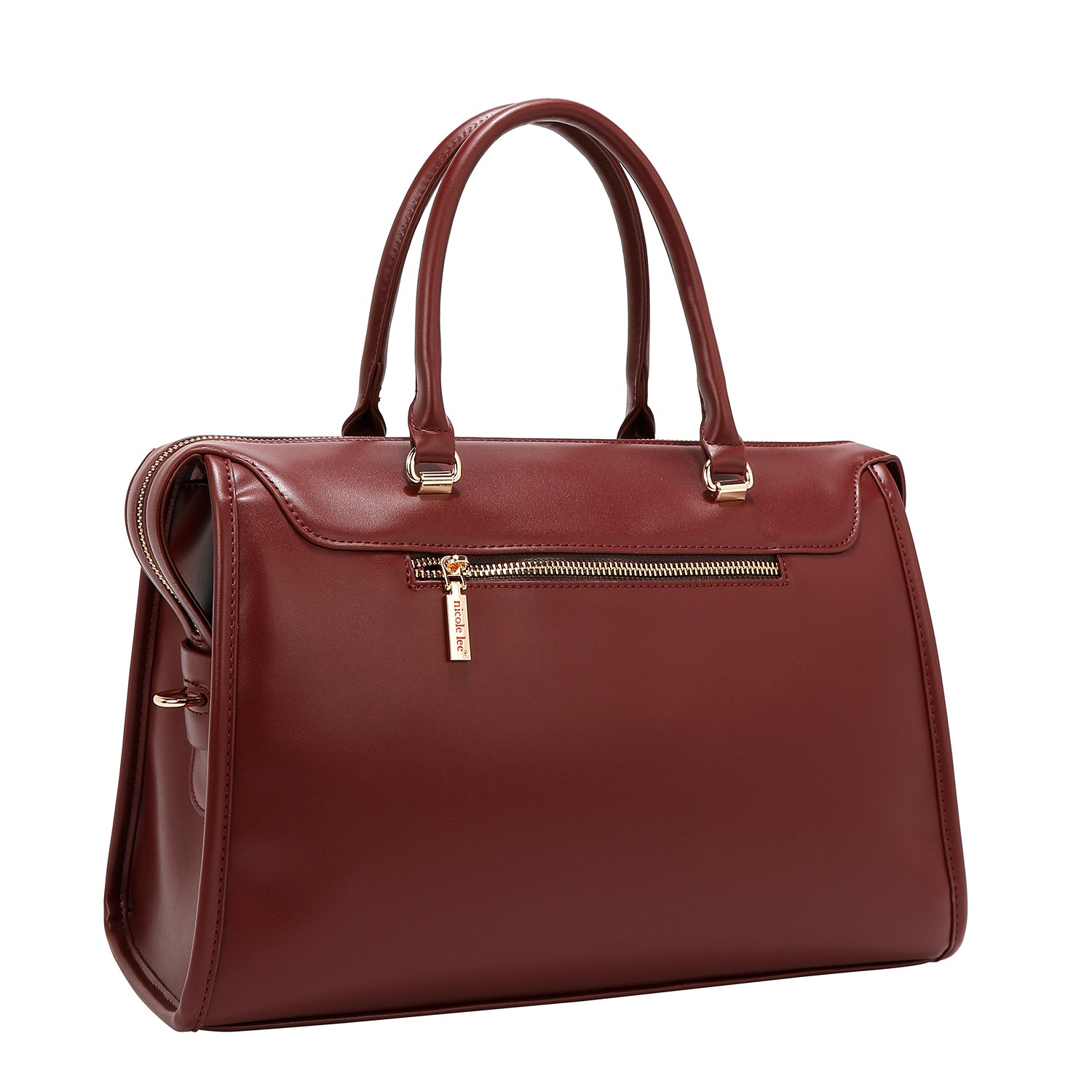 BOSTON-TASCHE MIT GEOMETRISCHEM LASERSCHNITT (WEIN)