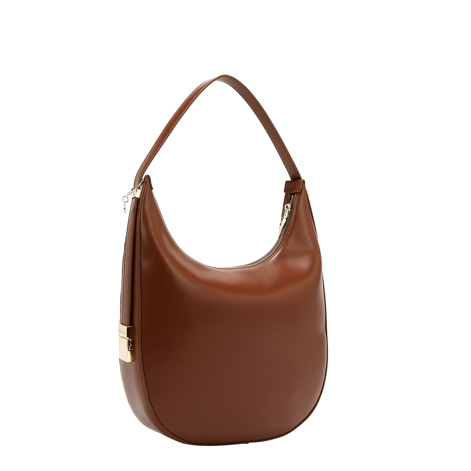 BORSA HOBO GEOMETRICA TAGLIA LASER (MARRONE)