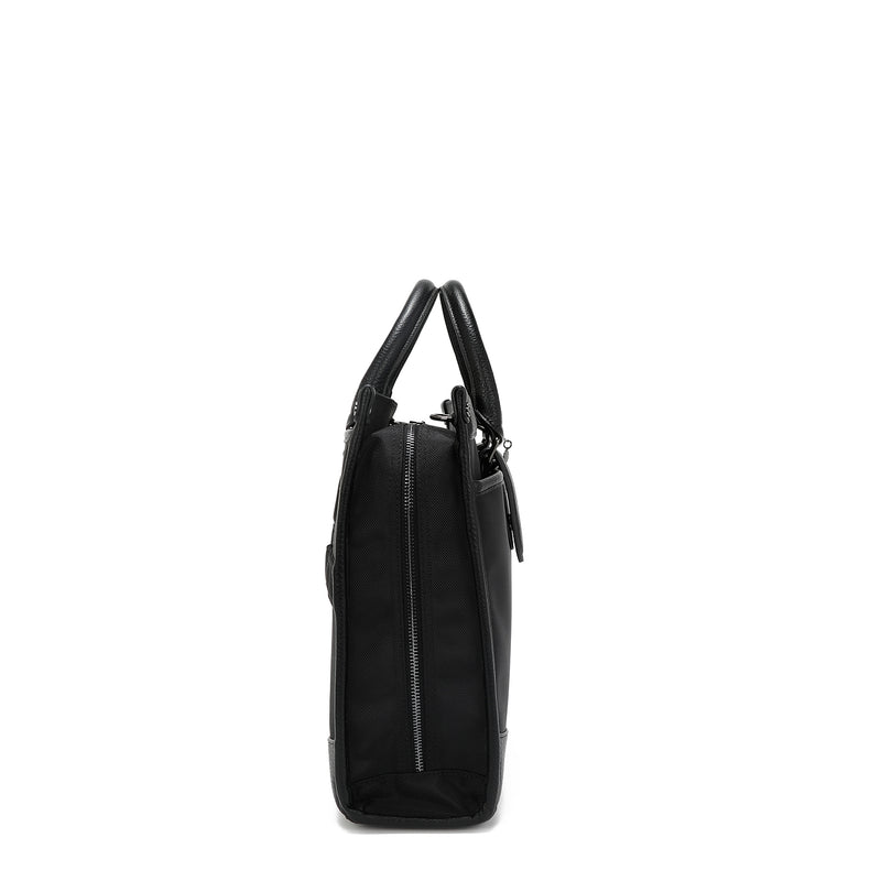 BLACK BRIEFCASE WITH POCKETS FOR MEN