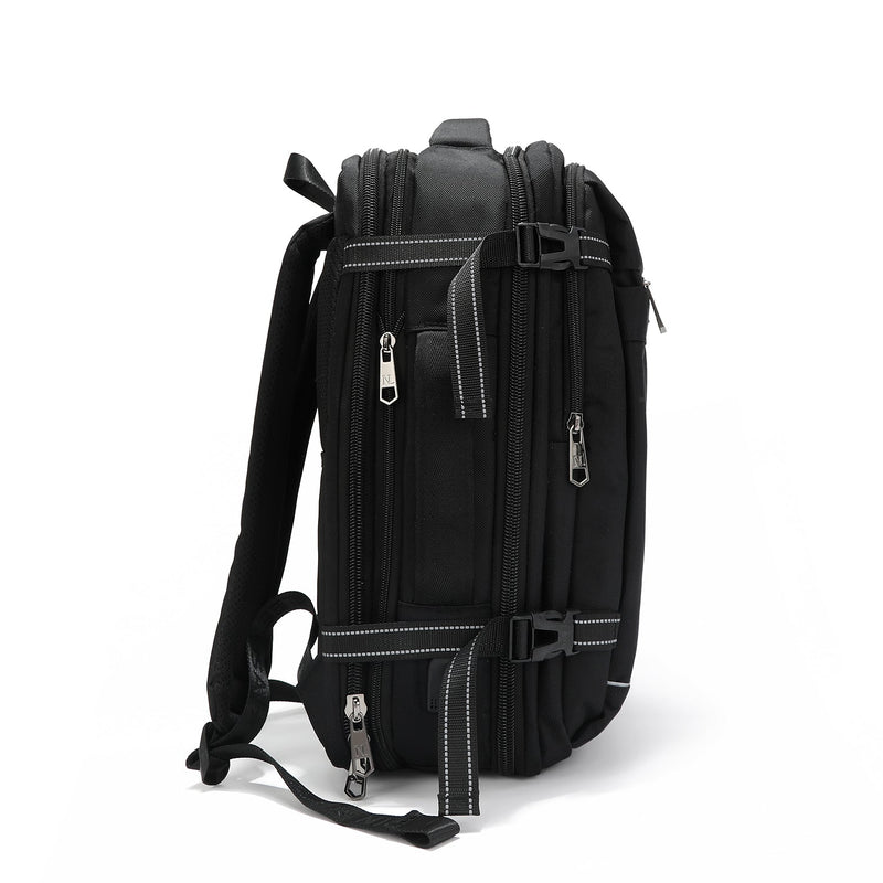 TRAVEL BACKPACK WITH USB PORT FOR TRAVEL BLACK