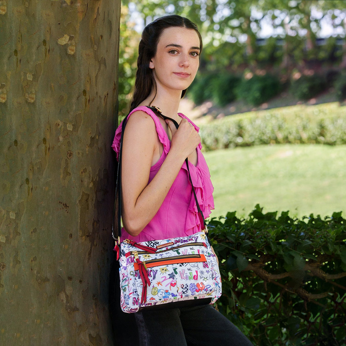 BOLSO MENSAJERO (JUST FOR FUN - BLANCO)