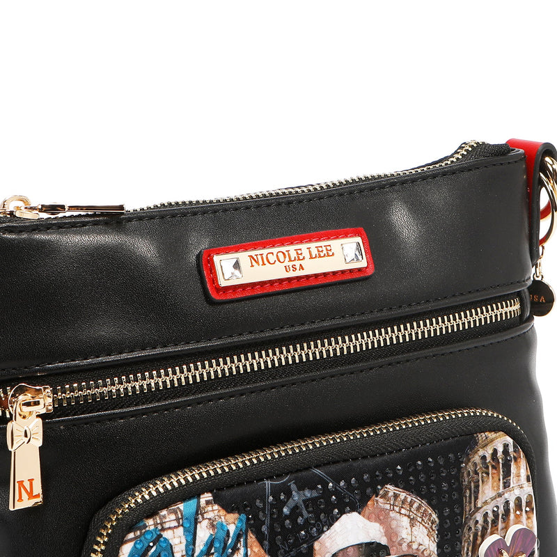 CROSSBODY BAG WITH ZIPPER (<tc>MARTHA TRAVELS ITALY</tc>)