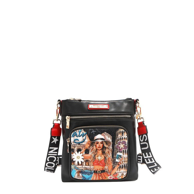 CROSSBODY BAG WITH ZIPPER (<tc>MARTHA TRAVELS ITALY</tc>)