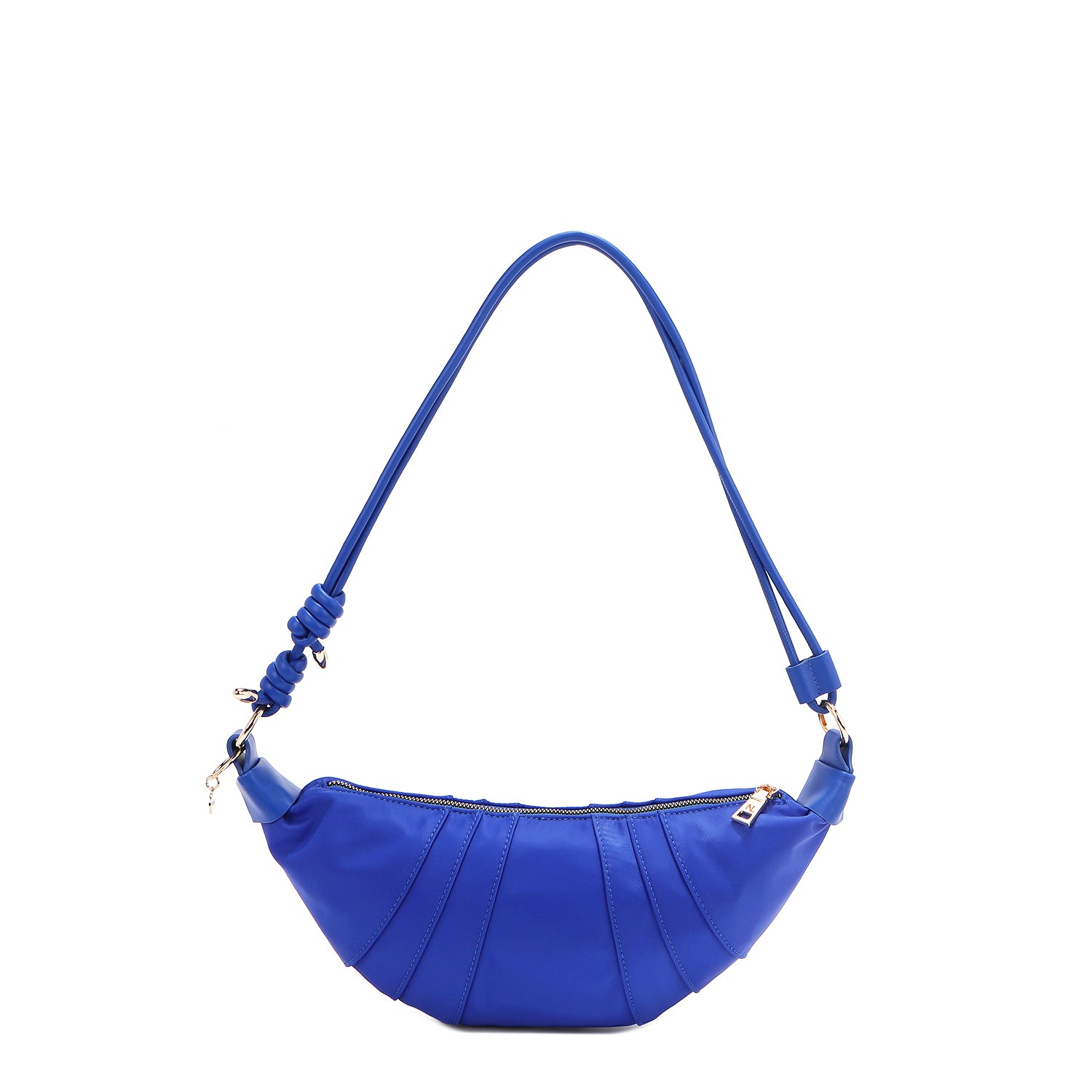 BOLSO CROISSANT CON PARCHES DE COLORES (AZUL)